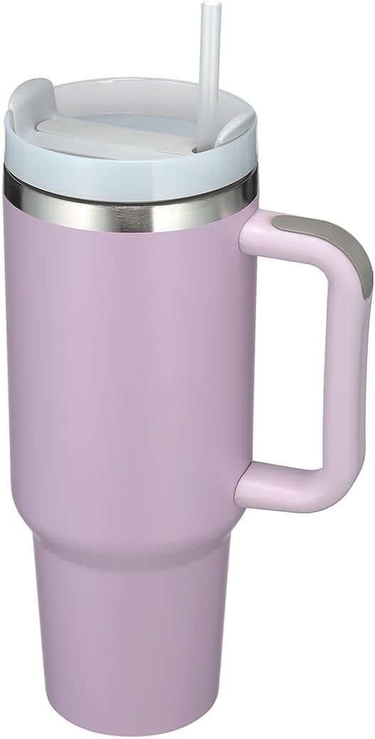 Stainless Steel Tumbler with Lid and Straw – Insulated Travel Mug
