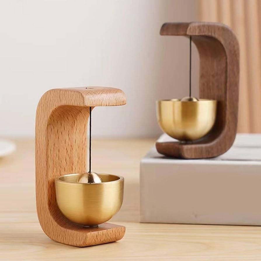 Wooden Door Bell - Magnetic Wood Wind Chime for Door
