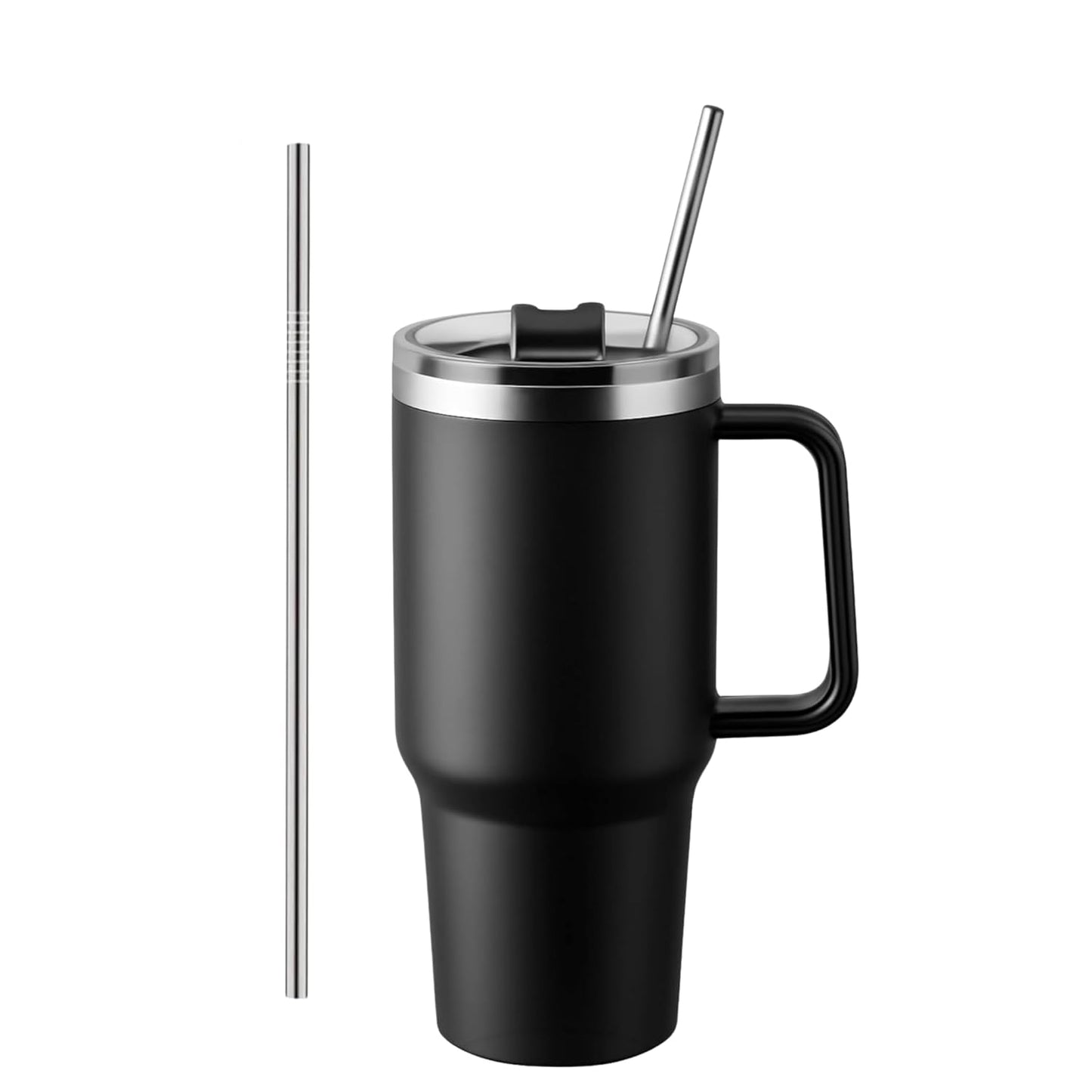 Stainless Steel Tumbler with Lid and Straw – Insulated Travel Mug