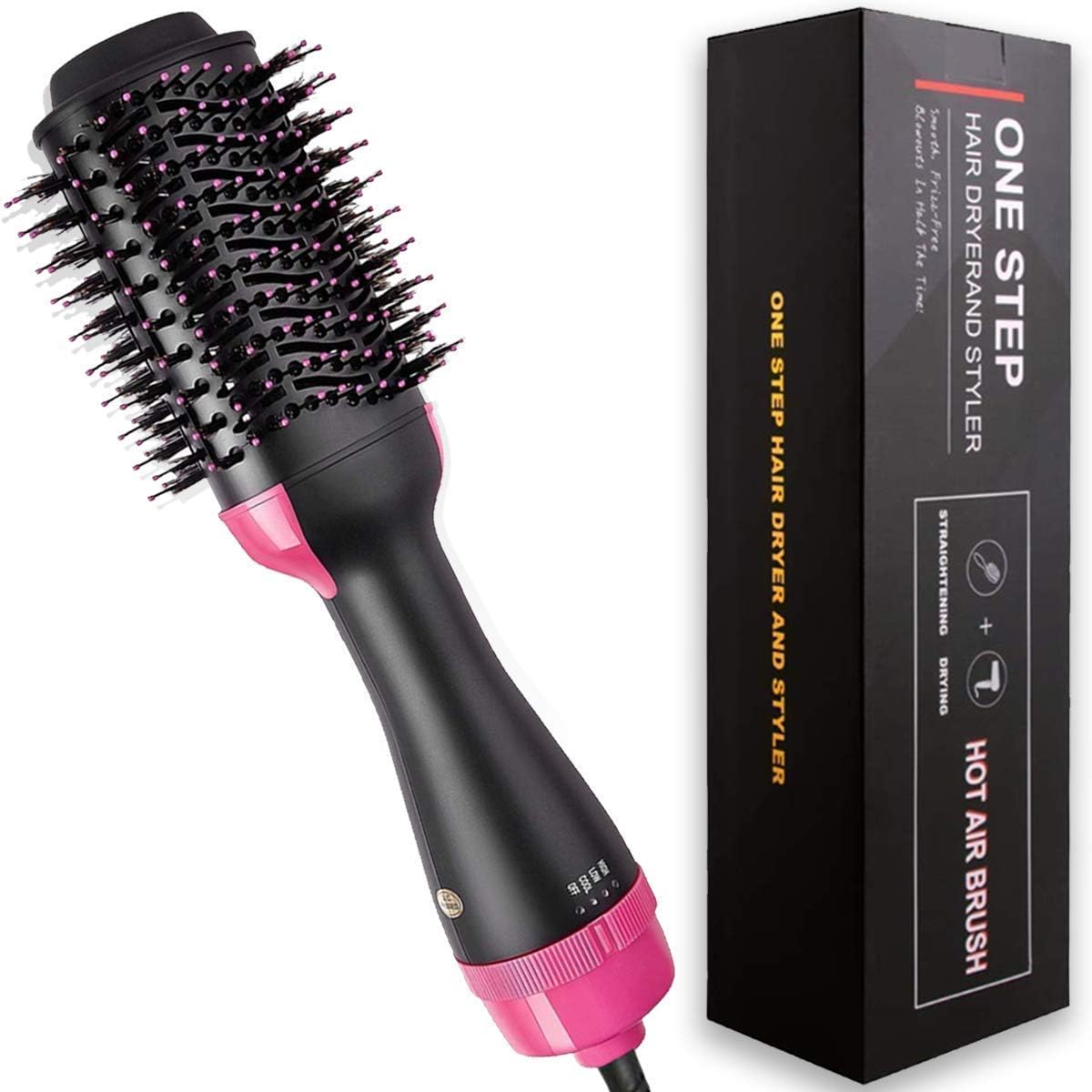 VRM FAB One-Step Hair Dryer and Volumizer Brush for Smooth, Frizz-Free, and Salon-Quality Styling –3-in-1 Professional Hot Air Brush for Drying, Straightening & Curling with Advanced Ionic Technology