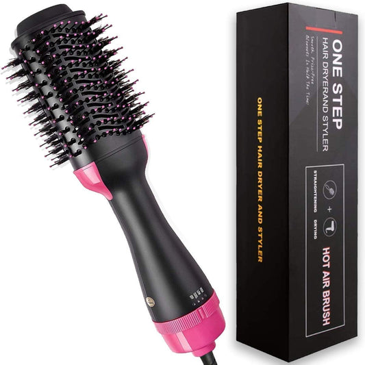VRM FAB One-Step Hair Dryer and Volumizer Brush for Smooth, Frizz-Free, and Salon-Quality Styling –3-in-1 Professional Hot Air Brush for Drying, Straightening & Curling with Advanced Ionic Technology