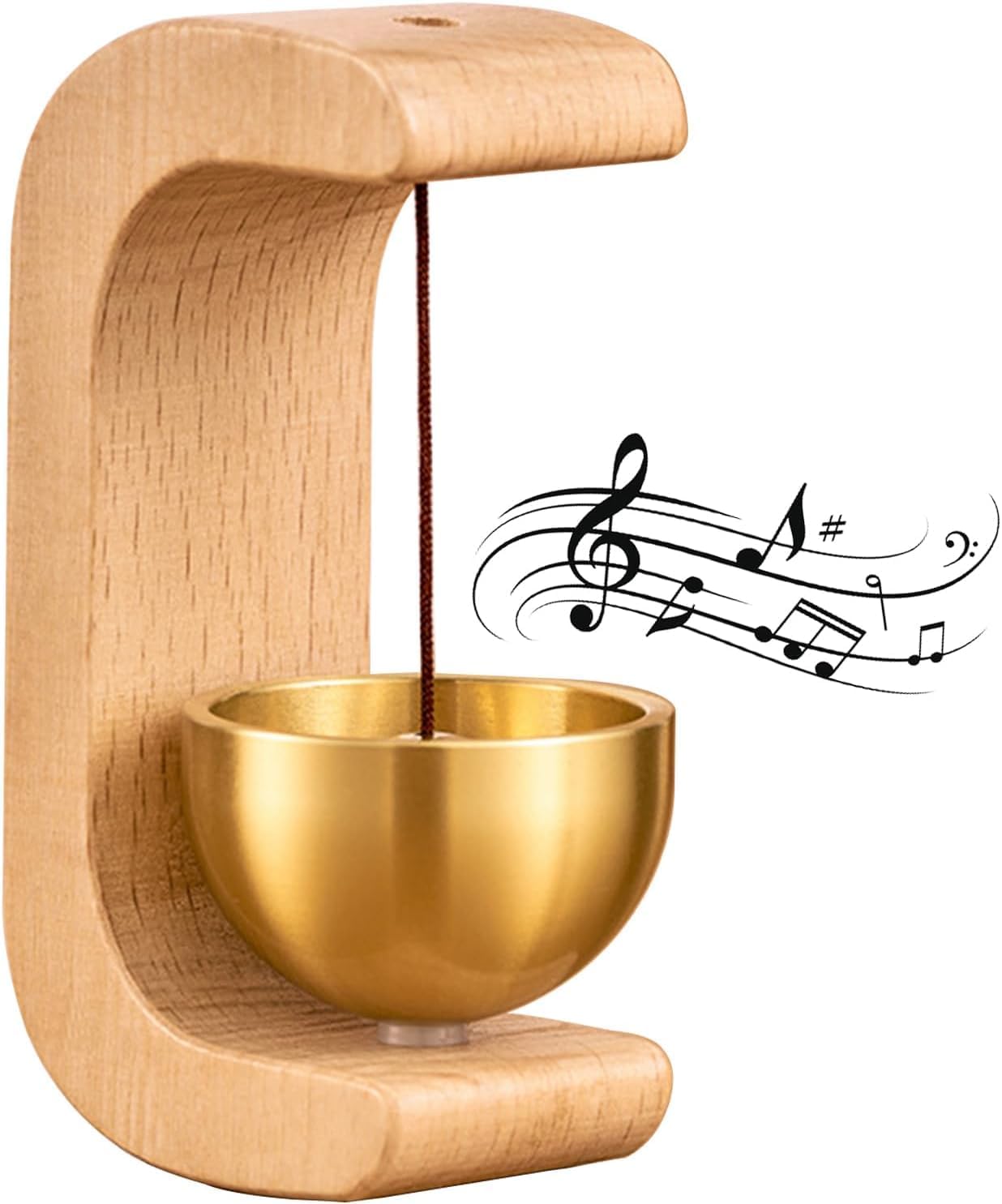 Wooden Door Bell - Magnetic Wood Wind Chime for Door