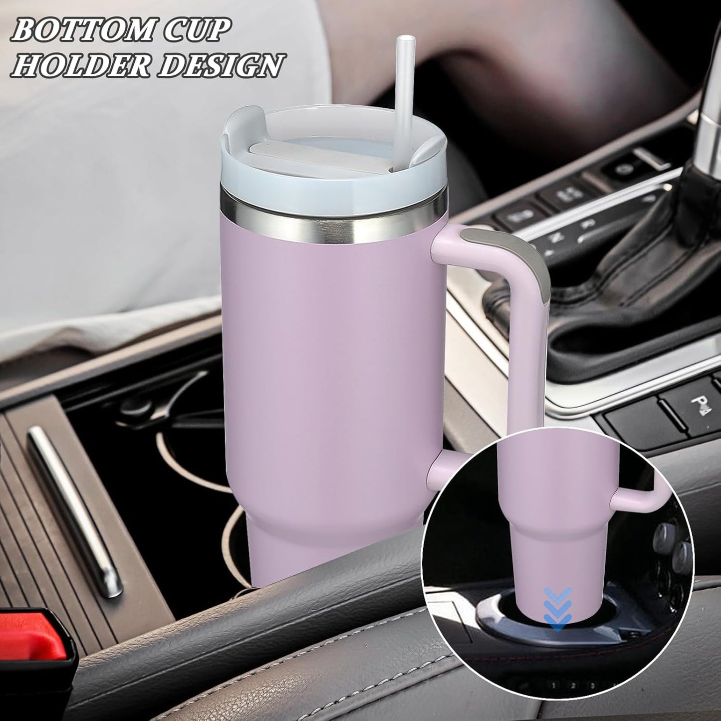 Stainless Steel Tumbler with Lid and Straw – Insulated Travel Mug