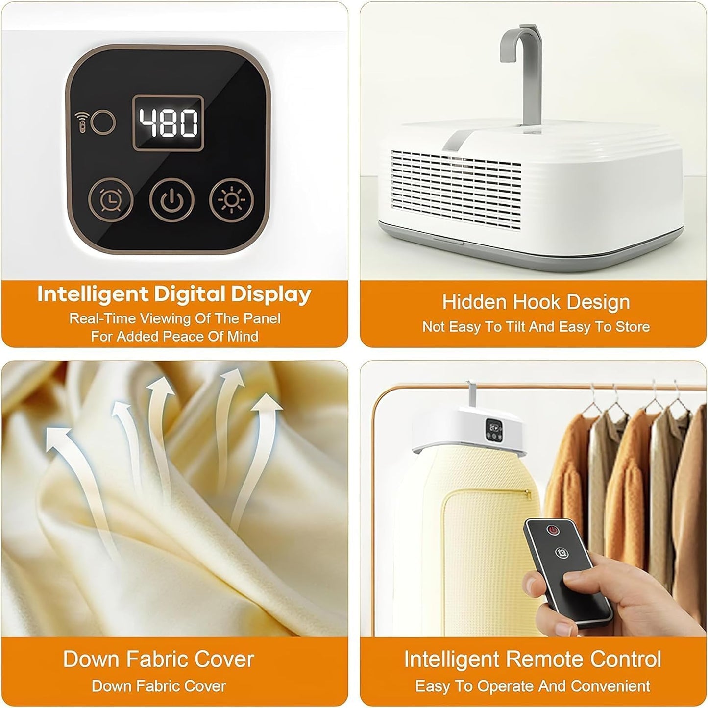 Fixxora Electric Cloth Warmer - Portable Cloth Warming Machine for Home, Warming Bag, and Towel Rack - Automatic Wet Clothing Air Warmer,White,Acrylonitrile Butadiene Styrene Dryer (Multicolour)