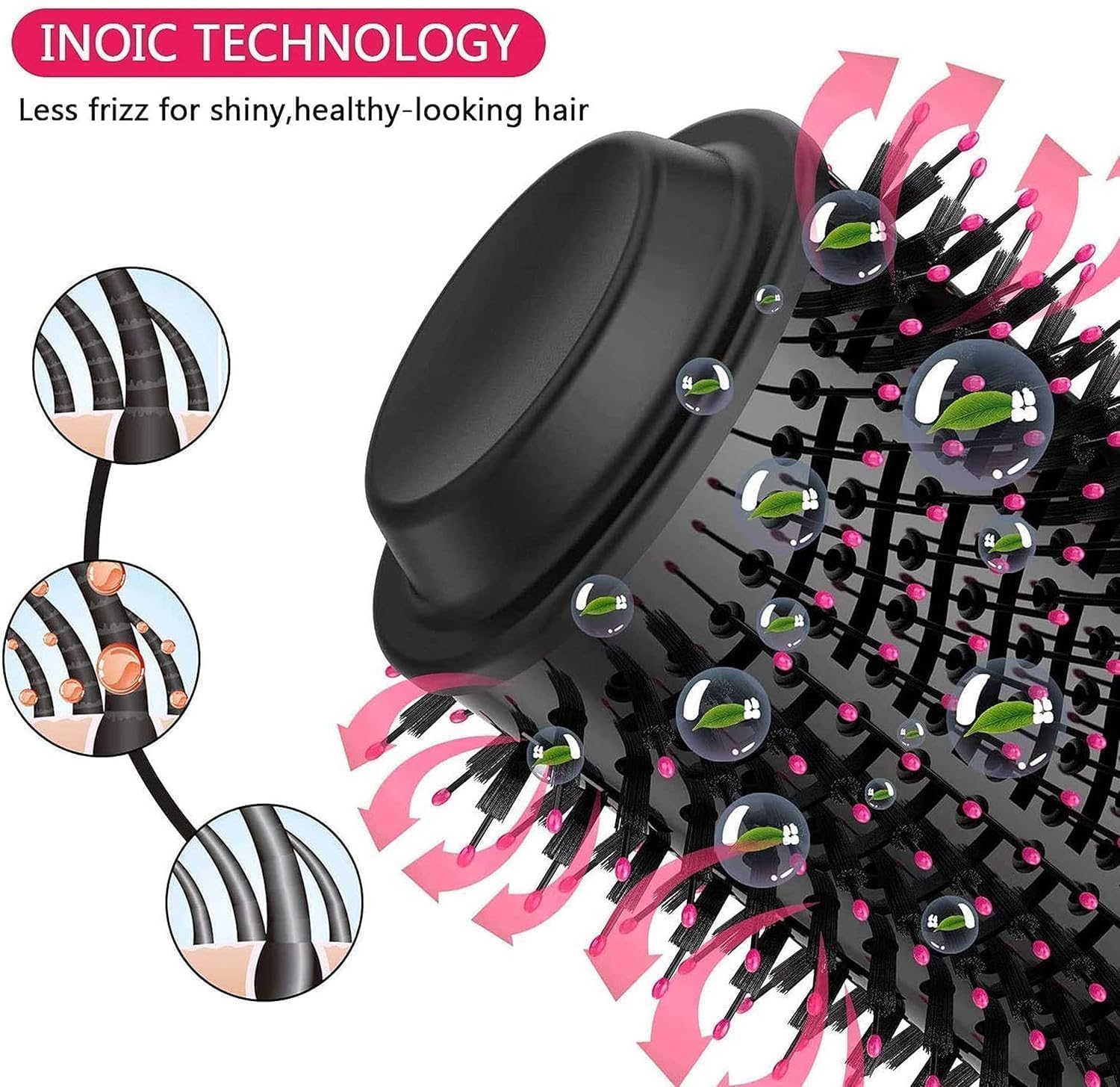 VRM FAB One-Step Hair Dryer and Volumizer Brush for Smooth, Frizz-Free, and Salon-Quality Styling –3-in-1 Professional Hot Air Brush for Drying, Straightening & Curling with Advanced Ionic Technology
