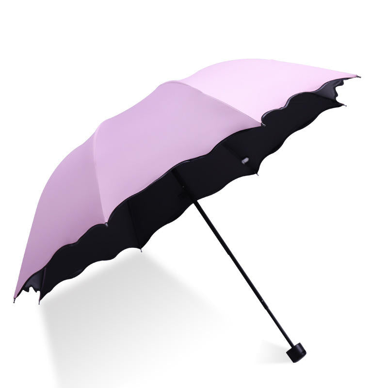 3 Fold multicolor Magic Umbrella Anti UV Protection, (Pack of 1)