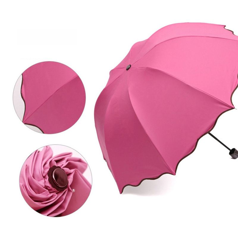 3 Fold multicolor Magic Umbrella Anti UV Protection, (Pack of 1)