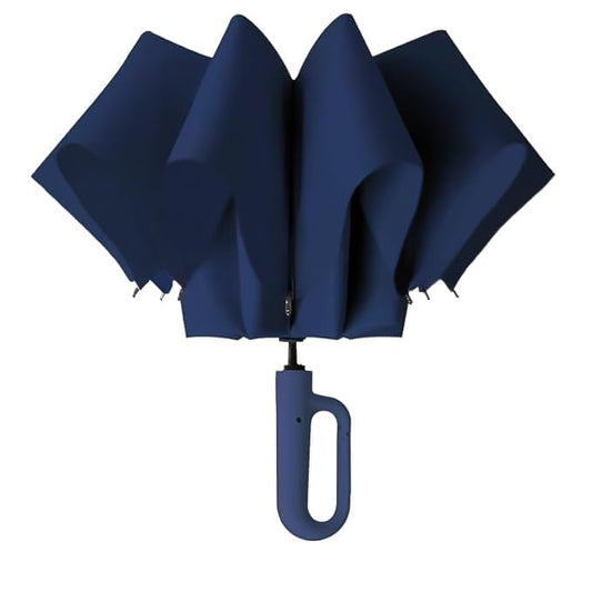 Fixxora UV Umbrella with Novelty Carabiner Handle, Travel Umbrellas for Rain and Sun Windproof Compact, Automatic Open Close, 8 Ribs, Portable Umbrella for Men and Women
