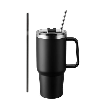 Stainless Steel Tumbler with Lid and Straw – Insulated Travel Mug