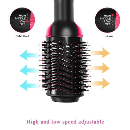 VRM FAB One-Step Hair Dryer and Volumizer Brush for Smooth, Frizz-Free, and Salon-Quality Styling –3-in-1 Professional Hot Air Brush for Drying, Straightening & Curling with Advanced Ionic Technology