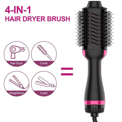 VRM FAB One-Step Hair Dryer and Volumizer Brush for Smooth, Frizz-Free, and Salon-Quality Styling –3-in-1 Professional Hot Air Brush for Drying, Straightening & Curling with Advanced Ionic Technology