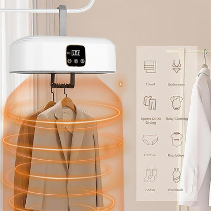 Fixxora Electric Cloth Warmer - Portable Cloth Warming Machine for Home, Warming Bag, and Towel Rack - Automatic Wet Clothing Air Warmer,White,Acrylonitrile Butadiene Styrene Dryer (Multicolour)
