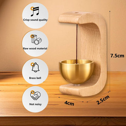 Wooden Door Bell - Magnetic Wood Wind Chime for Door