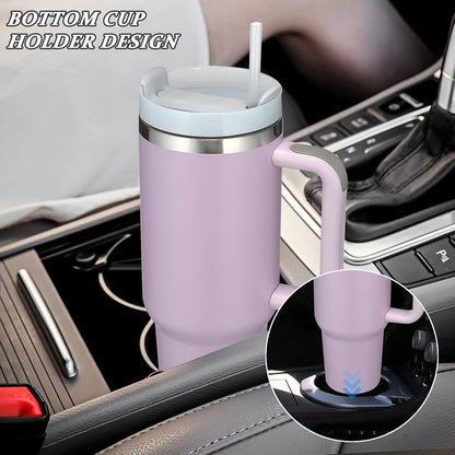 Stainless Steel Tumbler with Lid and Straw – Insulated Travel Mug