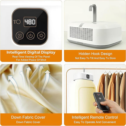 Fixxora Electric Cloth Warmer - Portable Cloth Warming Machine for Home, Warming Bag, and Towel Rack - Automatic Wet Clothing Air Warmer,White,Acrylonitrile Butadiene Styrene Dryer (Multicolour)