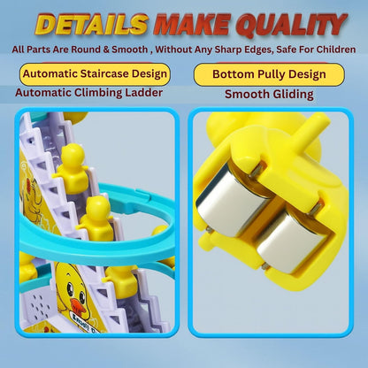 Duck Track Toys for Kids - Small Ducks Stair Climbing, Escalator Toy with Lights and Music - 3 Duck Included (Duck Track)