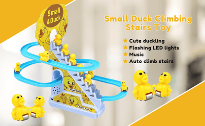 Duck Track Toys for Kids - Small Ducks Stair Climbing, Escalator Toy with Lights and Music - 3 Duck Included (Duck Track)
