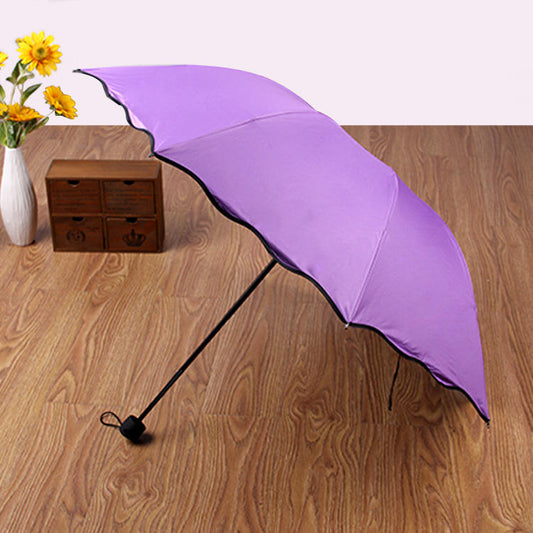 3 Fold multicolor Magic Umbrella Anti UV Protection, (Pack of 1)