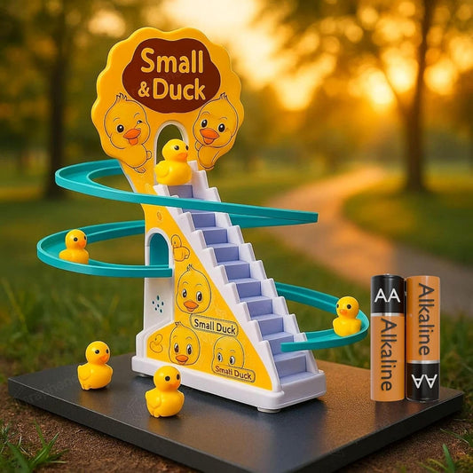 Duck Track Toys for Kids - Small Ducks Stair Climbing, Escalator Toy with Lights and Music - 3 Duck Included (Duck Track)