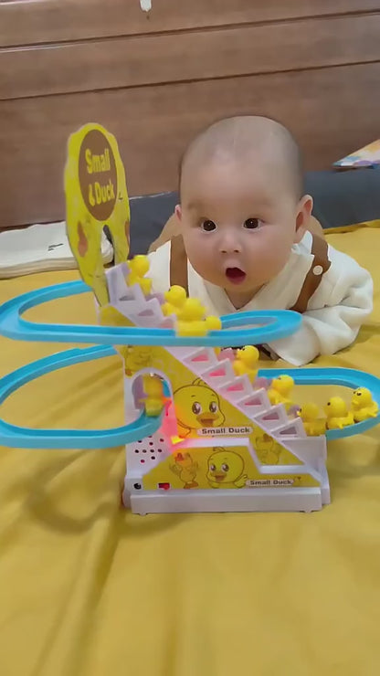 Duck Track Toys for Kids - Small Ducks Stair Climbing, Escalator Toy with Lights and Music - 3 Duck Included (Duck Track)