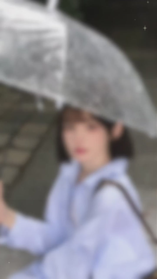 Transparent Umbrella - Compact Windproof Umbrella With J-Shape Handle for Women, Girls & children, Stylish Rain Protection